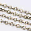 Brass Flat Oval Cable Chains CHC025Y-01-AB-1
