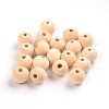 Unfinished Natural Wood Beads Spacer Craft Beads for DIY Macrame Rosary Jewelry X-WOOD-S651-10mm-LF-1