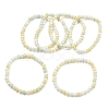 AB Color Faceted Rondelle Glass Beaded Stretch Bracelets for Women BJEW-PH01821-02-1