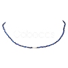 2MM Faceted Round Natural Lapis Lazuli Beaded Necklaces NJEW-JN05918-01-2