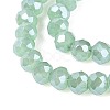 Electroplate Imitation Jade Glass Beads Strands X-EGLA-J025-F08-3