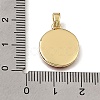 Brass with Red Enamel Pendants KK-CBAA632-05G-3
