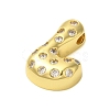 Rack Plating Brass Micro Pave Clear Cubic Zirconia Perdants KK-C067-11G-L-2