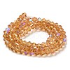Transparent Electroplate Glass Beads Strands EGLA-A039-T4mm-L18-2