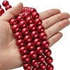 Eco-Friendly Glass Pearl Beads Strands HY-A008-14mm-RB084-4