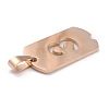 Ion Plating(IP) 304 Stainless Steel Pendants STAS-O127-C03-3