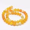 Natural Striped Agate/Banded Agate Bead Strands G-K155-A-8mm-06-2