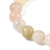 Natural Morganite Stretch Bracelets BJEW-F388-01-B-3