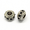 Alloy Rhinestone European Beads MPDL-R036-01G-1