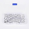 1 Box Acrylic Horizontal Hole Letter Beads SACR-X0011-B-1