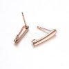 Ion Plating(IP) 304 Stainless Steel Stud Earring Findings STAS-H467-05RG-2