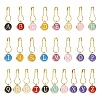 Alloy Enamel Flat Round with Letter A~Z Locking Stitch Marker Sets FIND-CJC0010-113-1