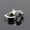 Brass Huggie Hoop Earrings EJEW-EE0002-252F-4