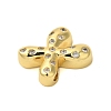 Rack Plating Brass Micro Pave Clear Cubic Zirconia Perdants KK-C067-11G-X-2