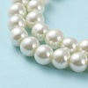 Pearlized Glass Pearl Round Beads Strands X-HY-8D-B02-4