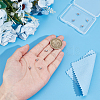 925 Sterling Silver Bead Tips with Suede Fabric Square Silver Polishing Cloth FIND-BC0013-10C-3