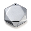 Electroplated Terahertz Stone Pendants G-P545-B01-P-1