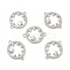 Brass Micro Pave Cubic Zirconia Links KK-E068-VB355-2