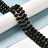 Natural Black Onyx(Dyed & Heated) Beads Strands G-P508-A03-01-2
