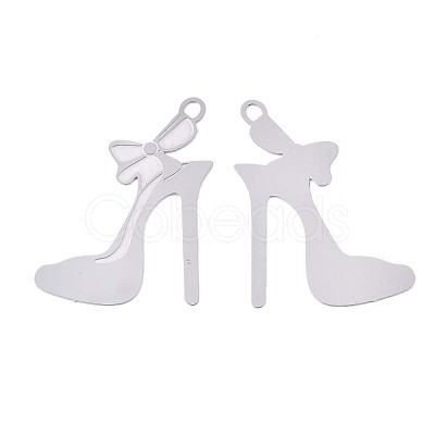Tarnish Resistant 304 Stainless Steel Stilettos Filigree Pendants STAS-R102-03P-1