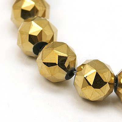 Electroplate Glass Beads Strands EGLA-J015-10mm-WLS21-1