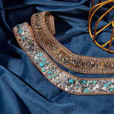 2 Strands 2 Styles Hotfix Resin Rhinestone Tape DIY-SZ0002-04-1