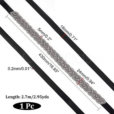 Polyester Bridal Belts DIY-WH0043-02A-1