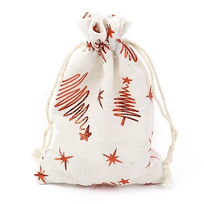 Christmas Theme Cotton Fabric Cloth Bag ABAG-H104-B-1