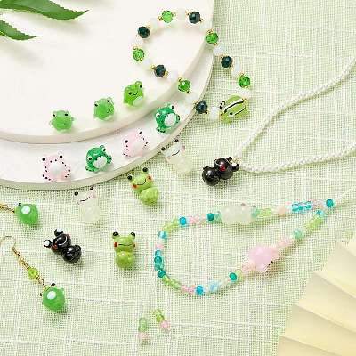 10Pcs Handmade Bumpy Lampwork Beads LAMP-SZ0001-66B-1