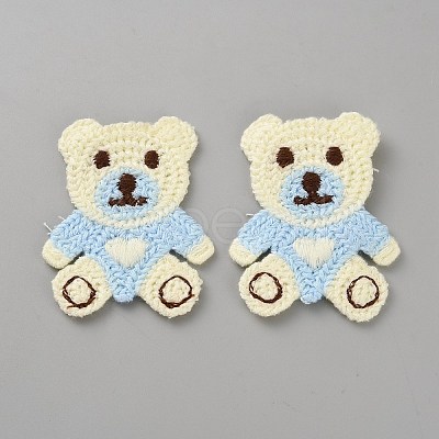 Polyester Embroider Thread Iron on/Sew On Patches PATC-WH0023-23A-1