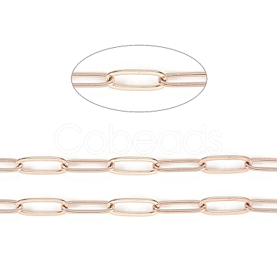 Ion Plating(IP) 304 Stainless Steel Paperclip Chains STAS-K209-07RG-1