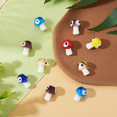 10Pcs Handmade Evil Eye Lampwork Beads LAMP-TA0001-80-1