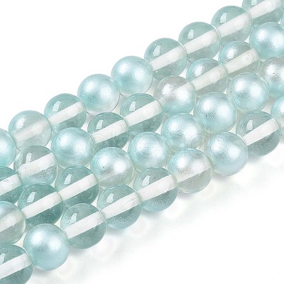 Baking Paint Transparent Glass Beads X1-DGLA-N011-8mm-05-1