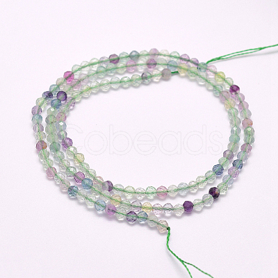 Natural Fluorite Beads Strands G-F596-32-3mm-1