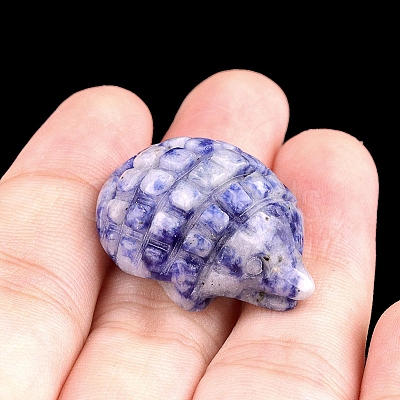 Natural Blue Spot Jasper Carved Pangolin Figurines PW-WGB5516-04-1