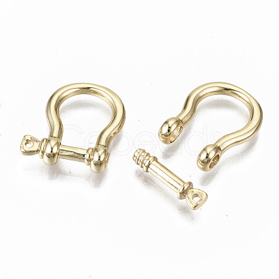 Brass D-Ring Anchor Shackle Clasps KK-S356-115G-NF-1