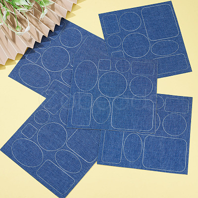 5 Sheets Denim Self-adhesive Patches PATC-TA0001-61C-1
