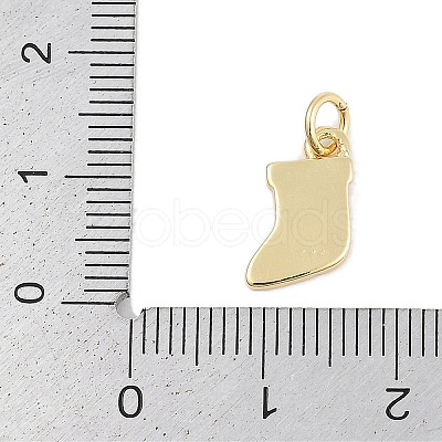 Christmas Brass Enamel Charms KK-Q028-71G-04-1
