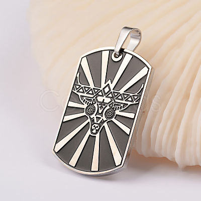 304 Stainless Steel Enamel Pendants STAS-O075-03AS-1