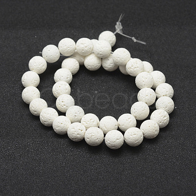 Unwaxed Natural Lava Rock Beads Strands X-G-J367-01-6mm-1