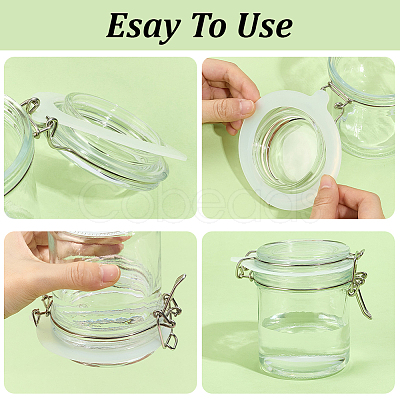 14Pcs Silicone Jar Gaskets AJEW-CN0007-09B-1