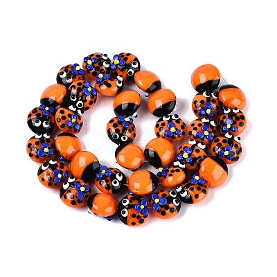 Handmade Bumpy Lampwork Beads LAMP-Q039-15B-1