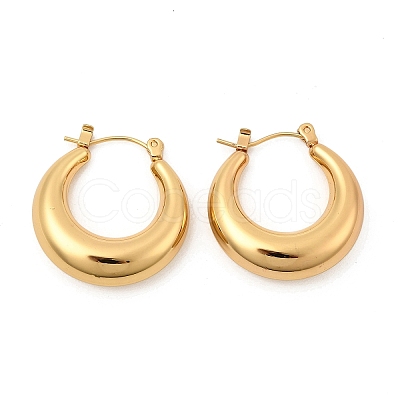 PVD Vacuum Plating 304 Stainless Steel Chunky Hoop Earrings for Women EJEW-F280-06C-G-1