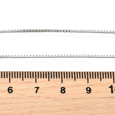 1MM Brass Box Chain Necklaces NJEW-Z083-01P-1