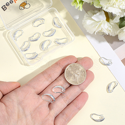 10 Pairs Brass Earring Hooks KK-BBC0027-77A-1