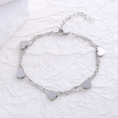 Stainless Steel Double Layer Bracelets WA9104-1