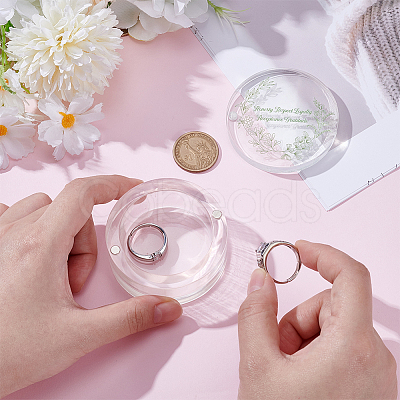Transparent Acrylic Ring Display Boxes with Magnetic Lid CON-WH0095-116C-1