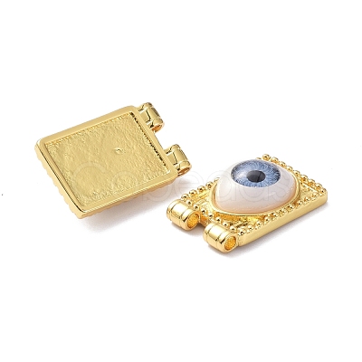 Brass Resin Pendants KK-P204-19G-1