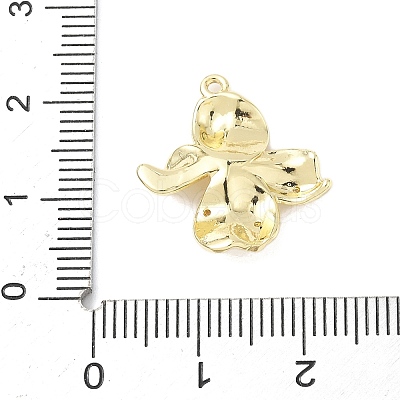 Brass Micro Pave Clear Cubic Zirconia Pendants KK-Z106-01G-01-1