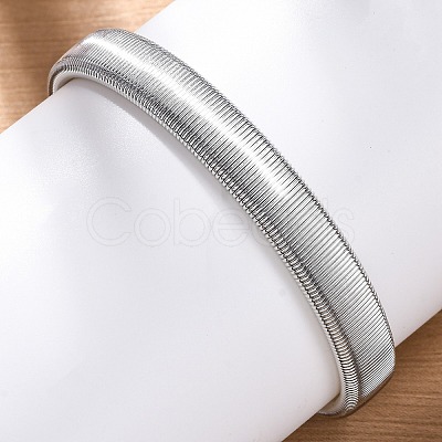 Iron Stretch Bracelets for Men Women BJEW-G741-01P-1